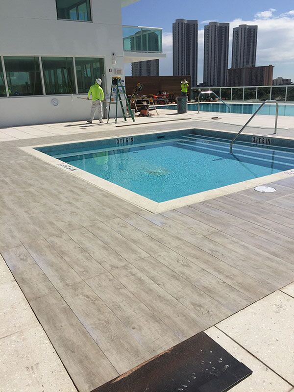 Slippery Porcelain Tiles On Pool Deck National Sealing